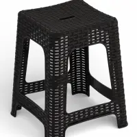 Табурет квадратный Rattan, 36.3&times;36.3&times;44.8 см, пластиковый, цвет горький шоколад