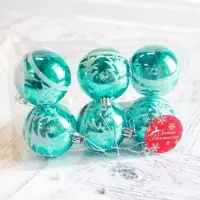 Ёлочные игрушки &laquo;Ёлочки в лесу&raquo;, шары новогодние, набор d=6 см, 6 шт.