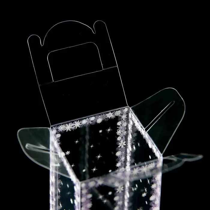 Коробка подарочная новогодняя складная ПВХ «Зимушка» 4×4×8 см Коробка подарочная новогодняя складная ПВХ «Зимушка» 4×4×8 см