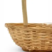 Корзина плетеная 20 х 20 х _ см, ручка h=21 см натуральный (К 1224600)