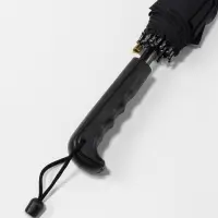 Зонт - трость полуавтоматический &laquo;Однотонный&raquo;, 16 спиц, R=59/70 см, d=118 см, чёрный