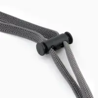 Фиксатор для шнура, двойной, d=4 мм, 8&times;25 мм, 50 шт., цвет чёрный