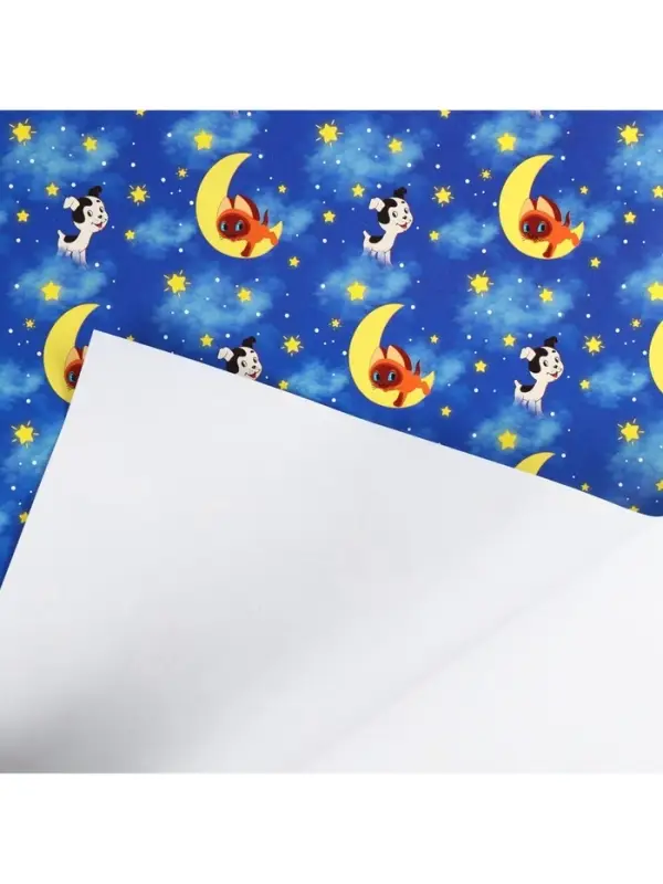 Упаковочная бумага, 70&times;100 см, Котёнок по имени Гав