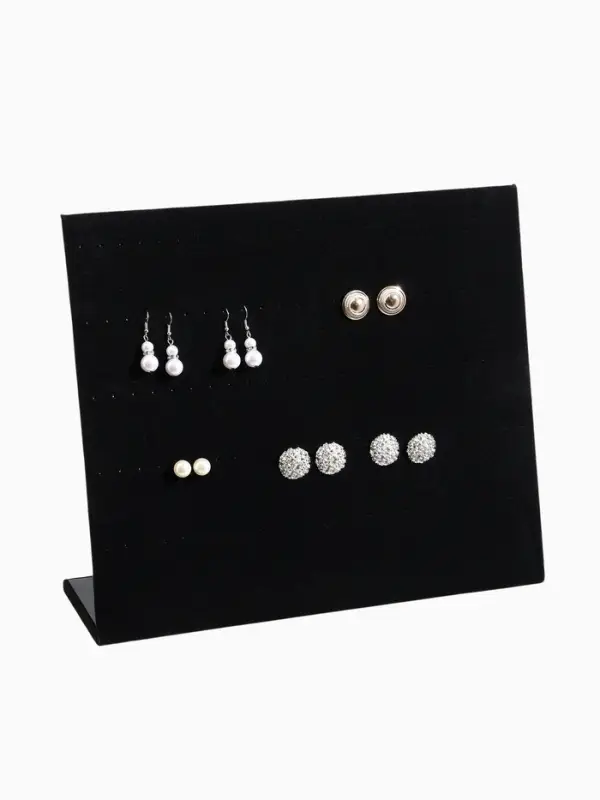 Подставка под серьги QF, 60 пар, 5 рядов, 33&times;9&times;28 см, чёрная