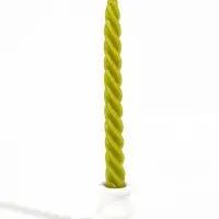 Свеча витая, 2.3&times;24.5 см, 5 ч, 50 г, оливковая