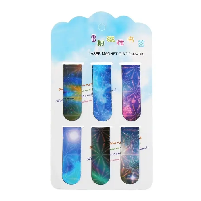 Набор магнитных закладок для книг Calligrata 6 штук, Набор магнитных закладок для книг Calligrata 6 штук, "Вселенная", МИКС