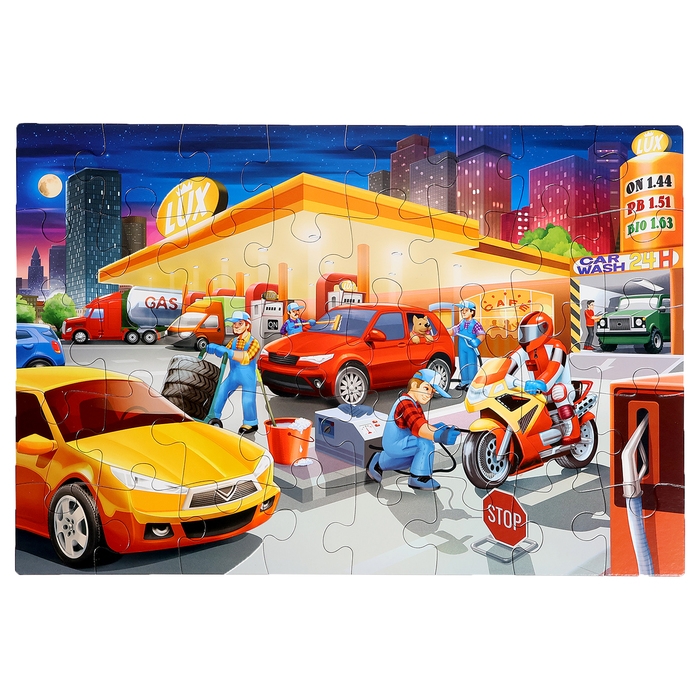 Макси-пазл «Заправка», 40 элементов Макси-пазл «Заправка», 40 элементов