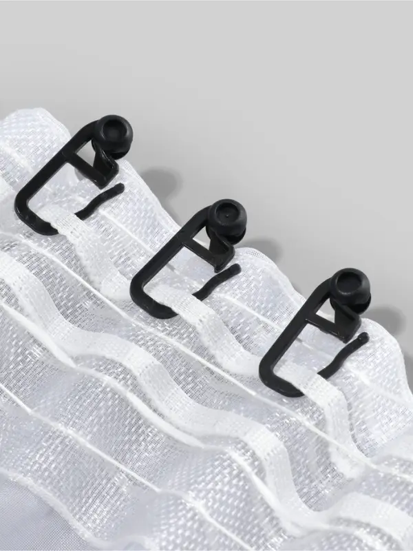 Крючок для штор, гвоздик с замком, 2.7&times;1.1 см, 20 шт., чёрный