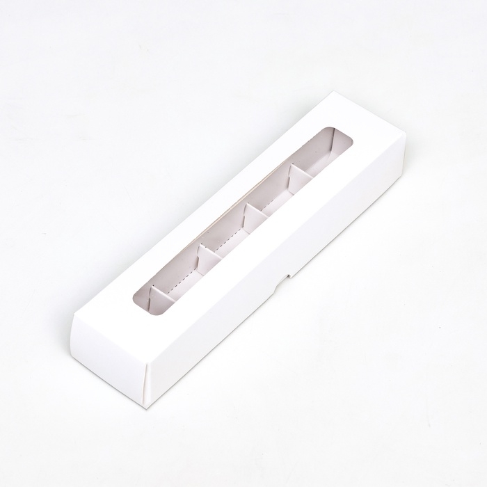 Коробка складная под 5 конфет, белая, 5 х 22 х 3,5 см, набор 5 шт. Коробка складная под 5 конфет, белая, 5 х 22 х 3,5 см, набор 5 шт.