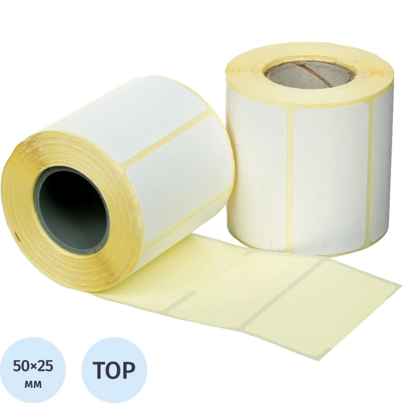 Термоэтикетки ТОП 50х25,&nbsp;400 шт/рул, вт. 25