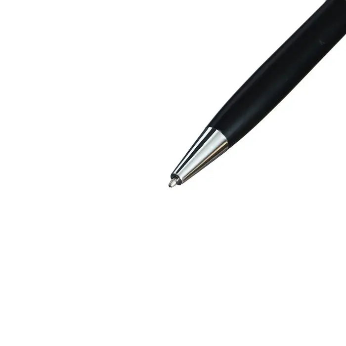 Ручка подарочная, шариковая &laquo;Бизнес&raquo; в пластиковом футляре, поворотная, чёрная с серебристыми вставками