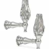 Крючок - держатель для штор CAPPIO KS051, алюминий, цвет хром, 2 шт.