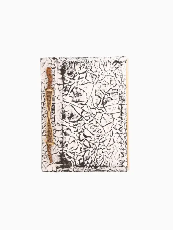 Блокнот в твёрдой обложке плетёный, 48 листов, 14&times;18&times;2 см, чёрно-белый