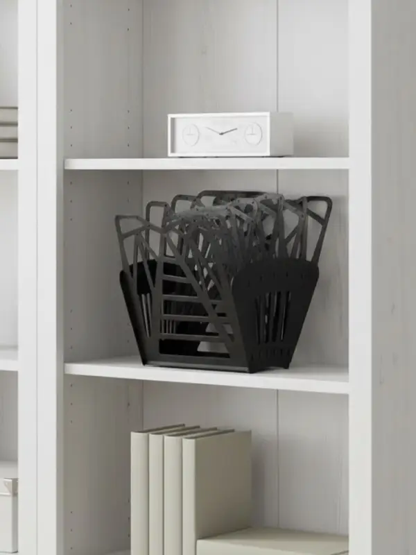 Лоток для бумаг Calligrata &laquo;Доступный офис&raquo;, А4, веерный, 4 отделения, чёрный