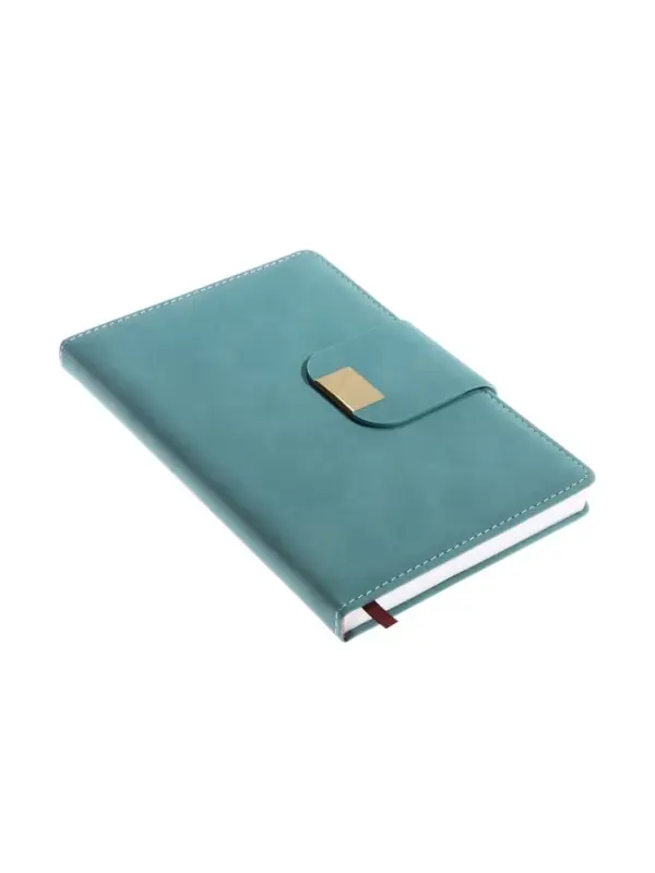 Ежедневник недатированный формат А5, с хлястиком, 96л, линия, пвх, Изумрудный Ежедневник недатированный формат А5, с хлястиком, 96л, линия, пвх, Изумрудный