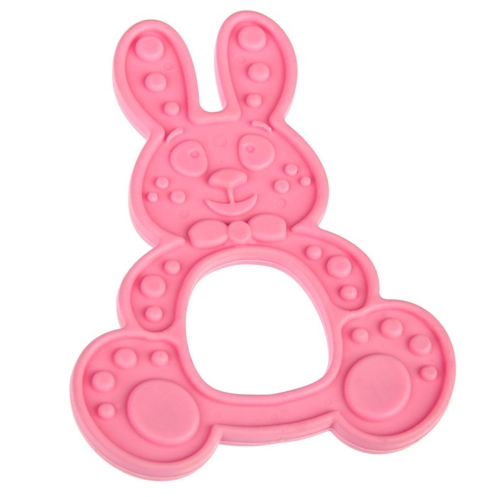 Прорезыватель силиконовый «Зайка», цвет МИКС, КНОПА Прорезыватель силиконовый «Зайка», цвет МИКС, КНОПА