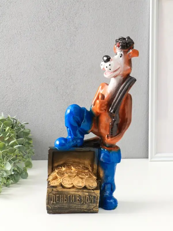 Копилка для денег &laquo;Пёс-деньги в дом&raquo;, гипс, 40&times;18&times;12 см