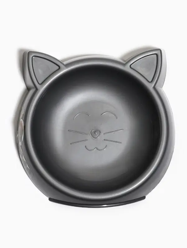 Миска &laquo;Кошачьи ушки&raquo;, 200 мл, 15&times;3.7 см, пластик, серая