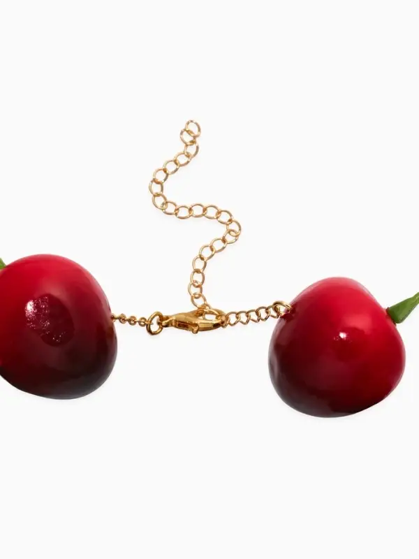 Браслет "Вишня СИЛИ", цвет красный в золоте