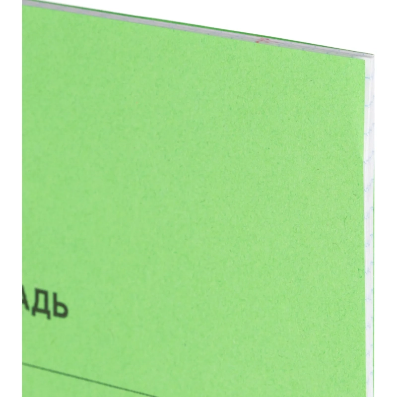 Тетрадь в зеленом офсете  18л.,  клетка, штука, внутр.блок 100% белизна