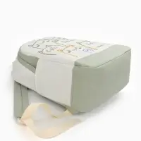 Рюкзак школьный на молнии, с карманами, с рисунком, размер 30&times;14&times;43 см, зелёный