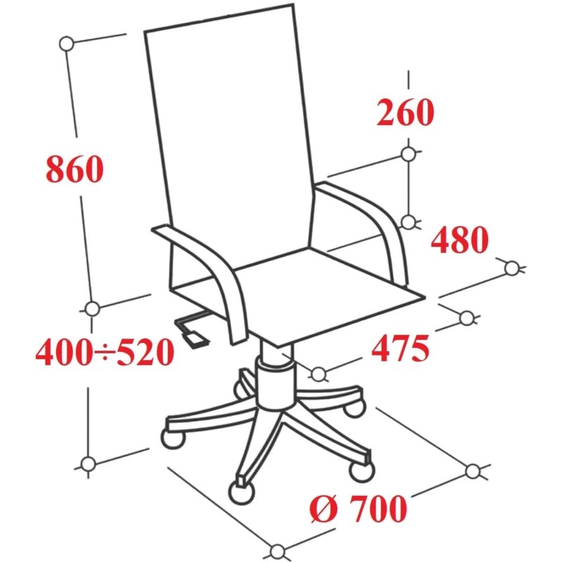 Кресло 0MX_MT_МЕТТА-27(MPRU)/подл.130/осн.001 (Черный)