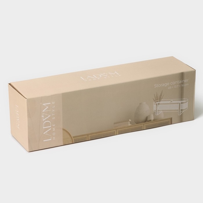 Контейнер для хранения LaDо́m «Скандинавия», 49×13,7×16 см, цвет белый Контейнер для хранения LaDо́m «Скандинавия», 49×13,7×16 см, цвет белый