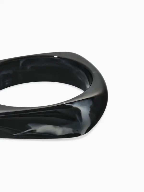 Браслет манжета &laquo;Тренд&raquo;, d=9 см, широкий, акрил, чёрный