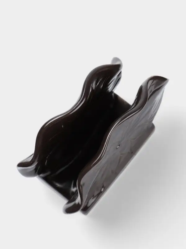 Салфетница &laquo;Цветок&raquo;, 12&times;5&times;10 см, керамика, коричневая