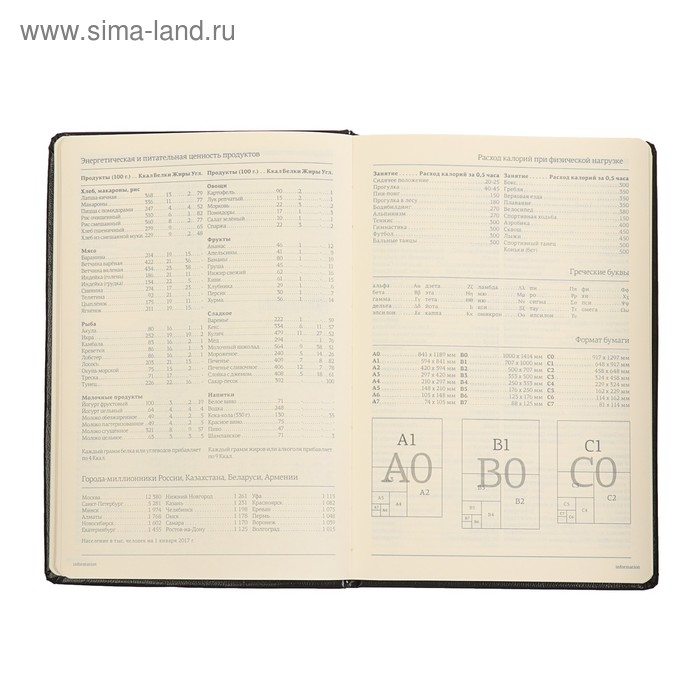 Ежедневник недатированный А5, 160 листов Megapolis, твёрдая обложка, искусственная кожа, чёрный