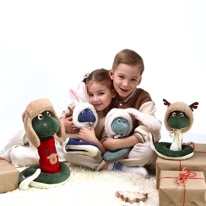 Новый год! Мягкая игрушка «Змей Бэмби», 20 см, цвет зелёный Новый год! Мягкая игрушка «Змей Бэмби», 20 см, цвет зелёный