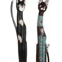 Сувенир &laquo;Кошка с пятнистыми ушками&raquo;, 8&times;23&times;100 см, дерево, МИКС