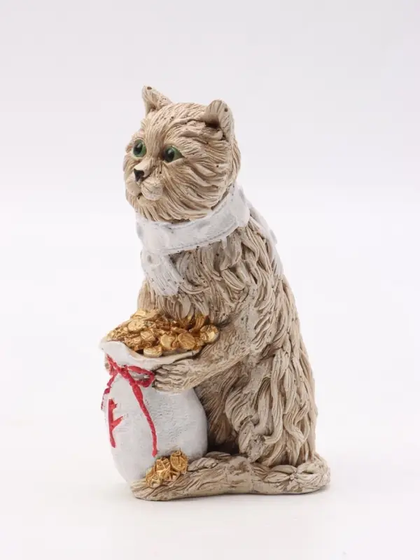 Фигурка декоративная &laquo;Денежный кот&raquo;, 12&times;6&times;7 см, слоновая кость