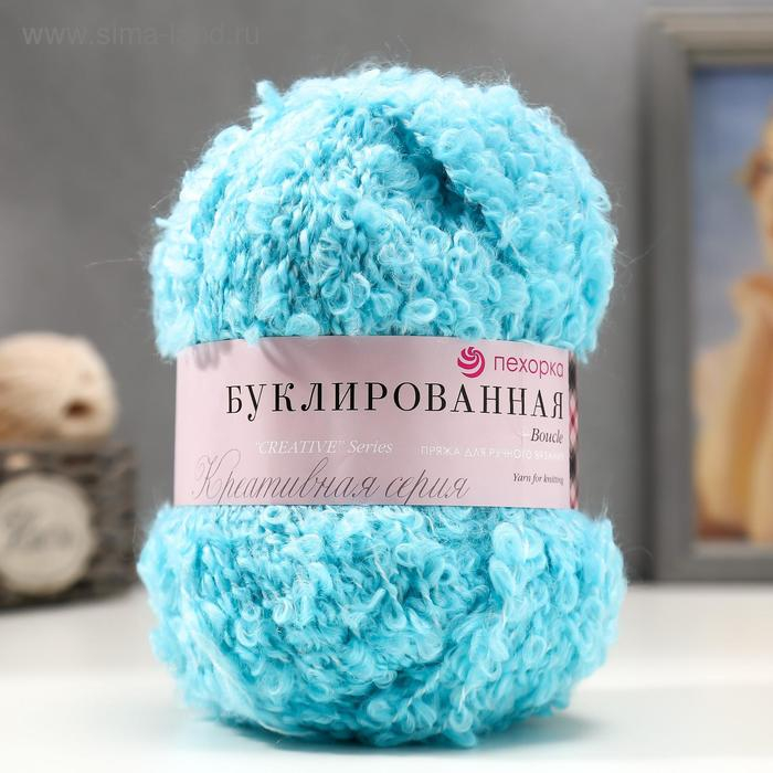 Пряжа Пряжа "Буклированная" 30% мохер,20% шерсть,50% акрил 220м/200гр (95-Океан)
