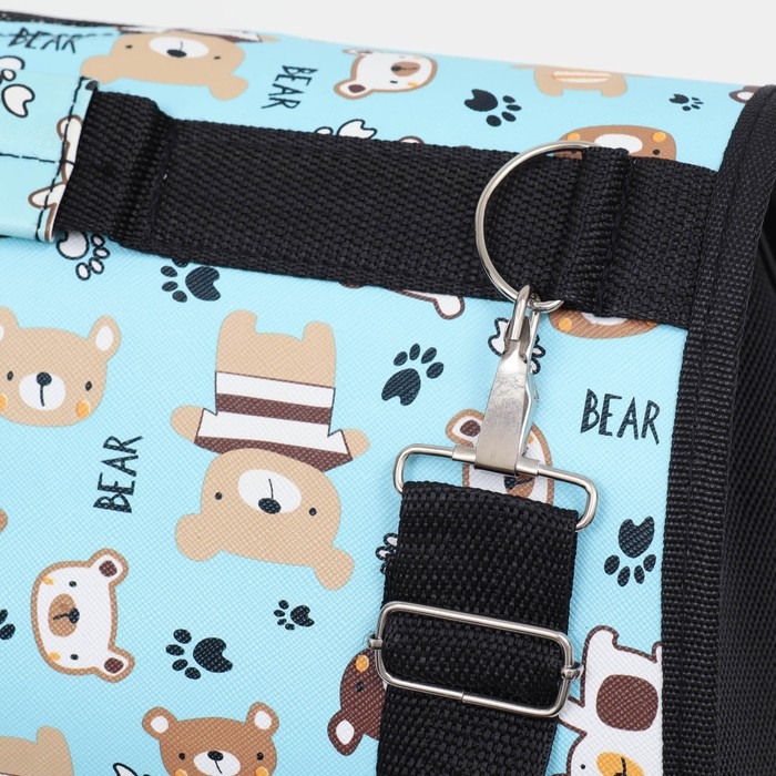 Сумка-переноска каркасная  Сумка-переноска каркасная "Медвежонки" , размер M,  40 х 21 х 27 см