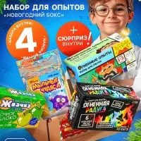 Набор для опытов «Новогодний бокс», 4 набора для опытов, 1 сюрприз