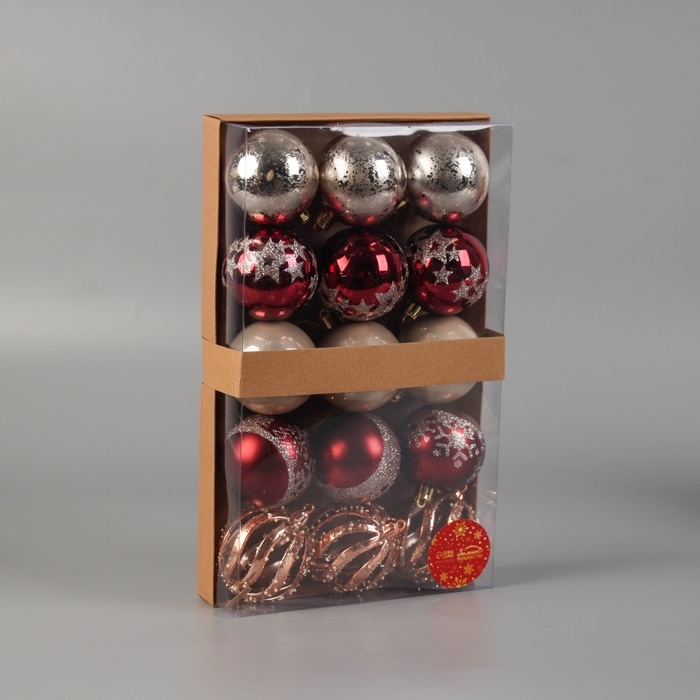 Набор шаров пластик d-6 см, 15 шт Набор шаров пластик d-6 см, 15 шт "Эйвери" микс