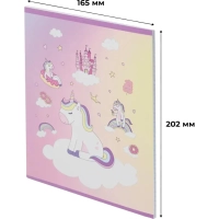 Тетрадь общая А5 48л №1School Uniland роз,клет,скреп,ВД-лак 4шт/уп(1819932)