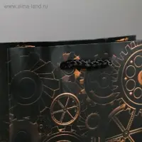 Пакет подарочный ламинированный, упаковка, «Steel», S 12 х 15 х 5.5 см