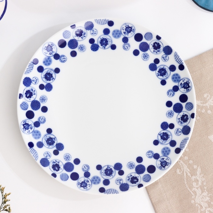 Тарелка Тарелка "Романс проза", д-200мм, нео гжель