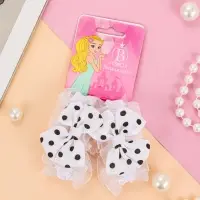 Резинки для волос Выбражулька &laquo;Рюши&raquo;, набор 2 шт., горох, чёрно-белые