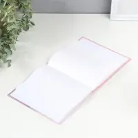 Фотоальбом на 40 фото 10х15 см "Сердце и белая роза с бабочками" в коробке 4,5х14х17 см