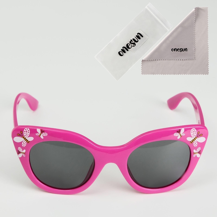 Очки солнцезащитные детские OneSun, uv 400, 13 х 4 см, линза 4х4.5 см, микс Очки солнцезащитные детские OneSun, uv 400, 13 х 4 см, линза 4х4.5 см, микс