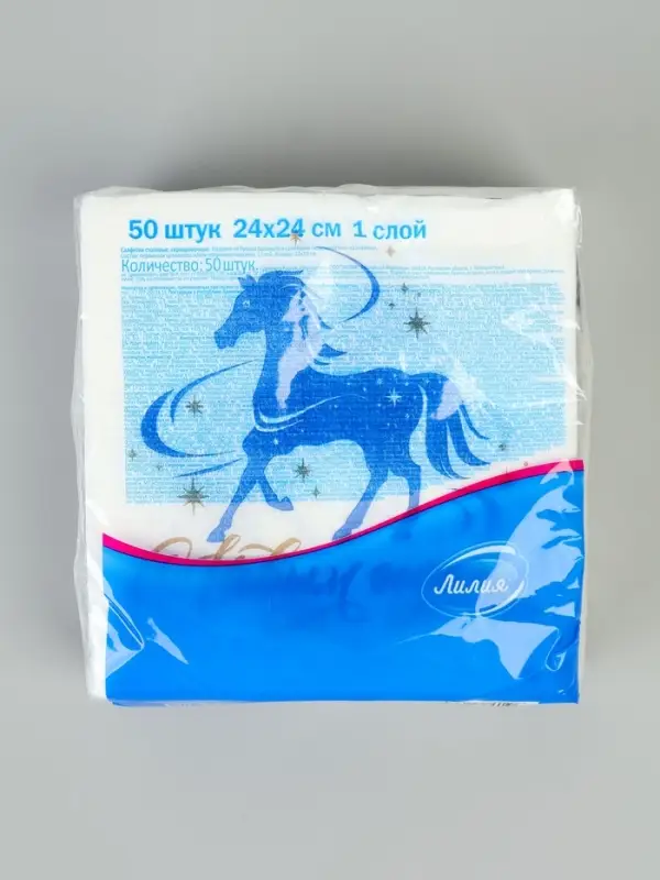 Салфетки бумажные однослойные «Счастливый год», 24х24, 50 шт Салфетки бумажные однослойные «Счастливый год», 24х24, 50 шт