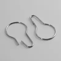 Крючок для штор, 6.8&times;3.8&times;0.2 см, 20 шт., цвет серебряный