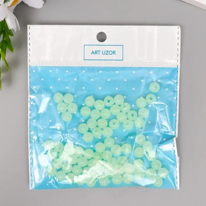 Бусины для творчества пластик Бусины для творчества пластик "Фосфорные" набор 20 гр 0,8х0,8 см