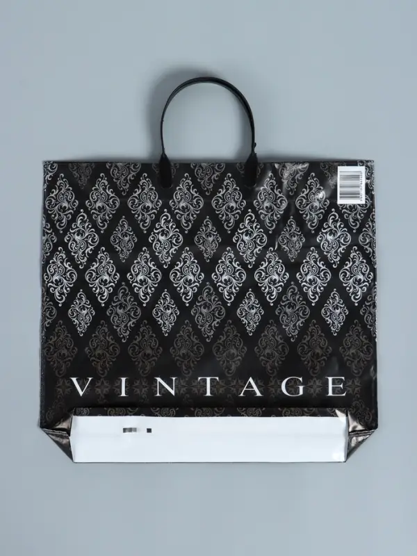 Пакет &laquo;Винтаж&raquo;, полиэтиленовый с пластиковой ручкой, 38&times;35 см, 110 мкм
