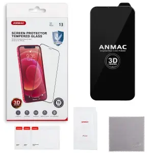 Защитное стекло для iPhone 13/13 Pro/14/16e 3D ANMAC усиленное Арт. 1137226