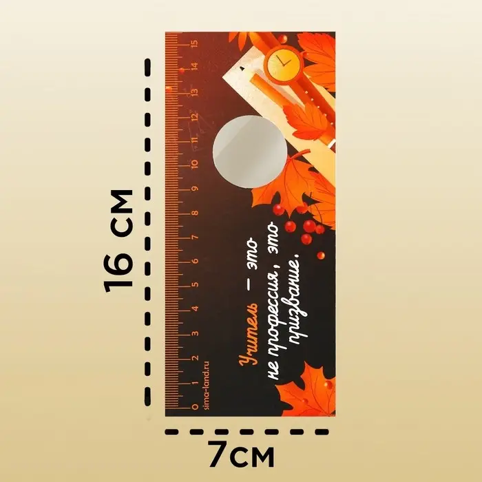 Закладка-лупа «Учителю: Спасибо за знания» 3-кратное увеличение