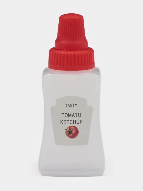 Бутылки для соуса &laquo;Мини&raquo;, набор 2 шт., 24 мл, 7.3&times;3&times;2.2 см, пластик, прозрачные, наклейка МИКС